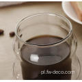 Niestandardowy ręcznie wysadzony w podwójny szklany szklany filiżankę kawy